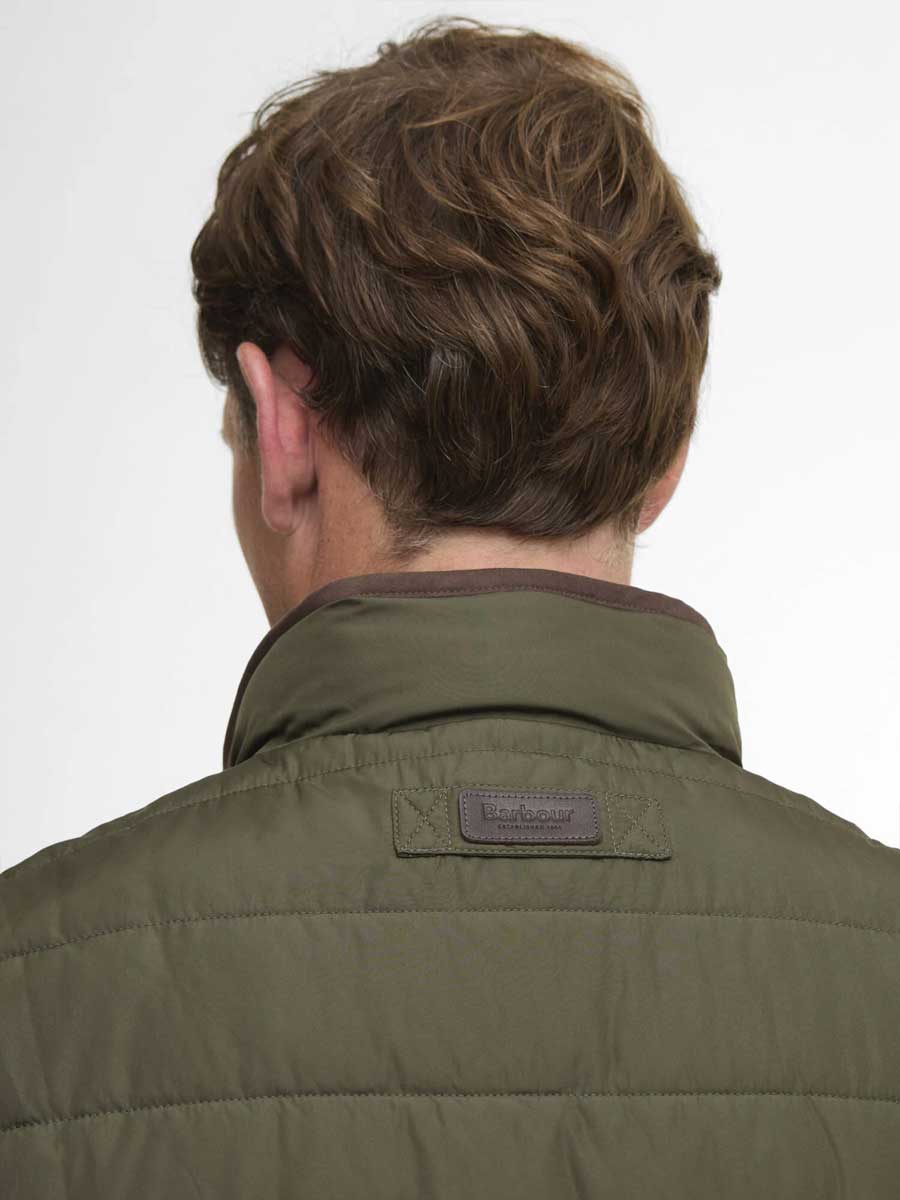 BARBOUR Broughton Quilted Gilet - Mens - Olive - Image 7