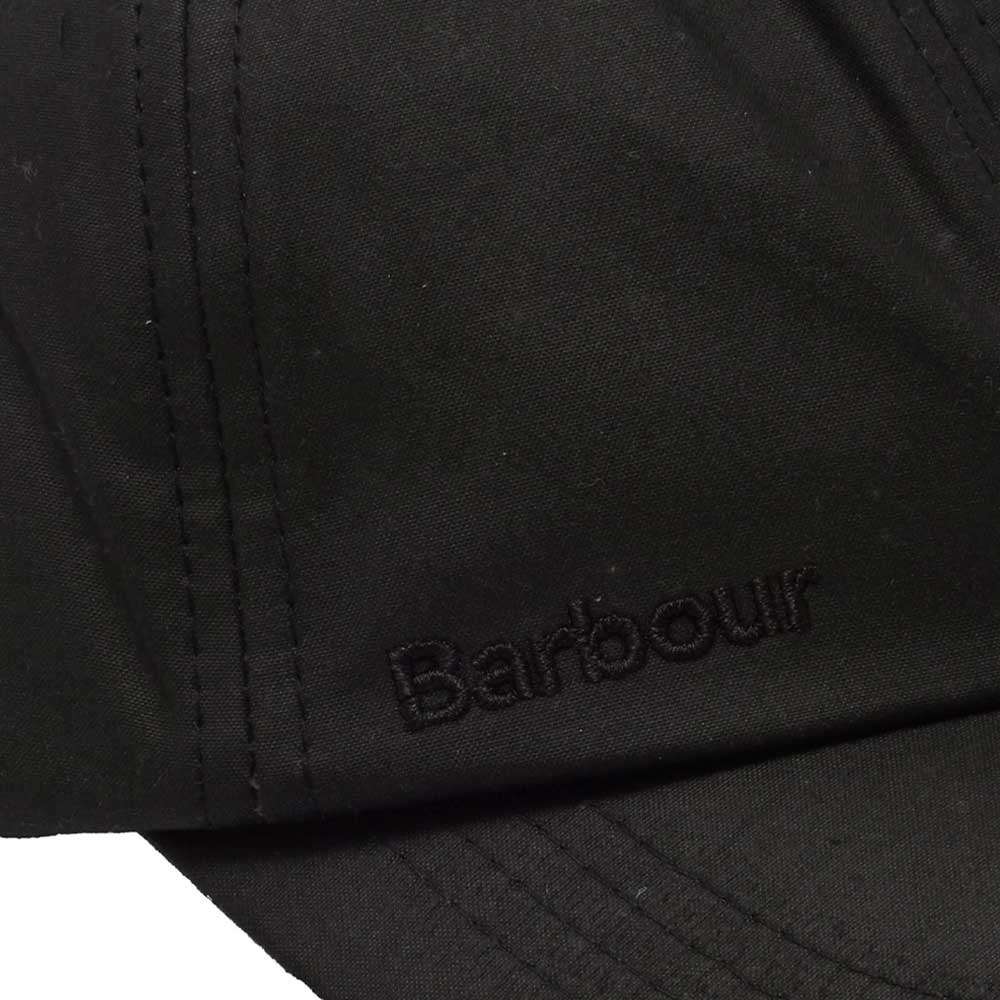 BARBOUR Cap - Waxed Sports - Black - Image 2