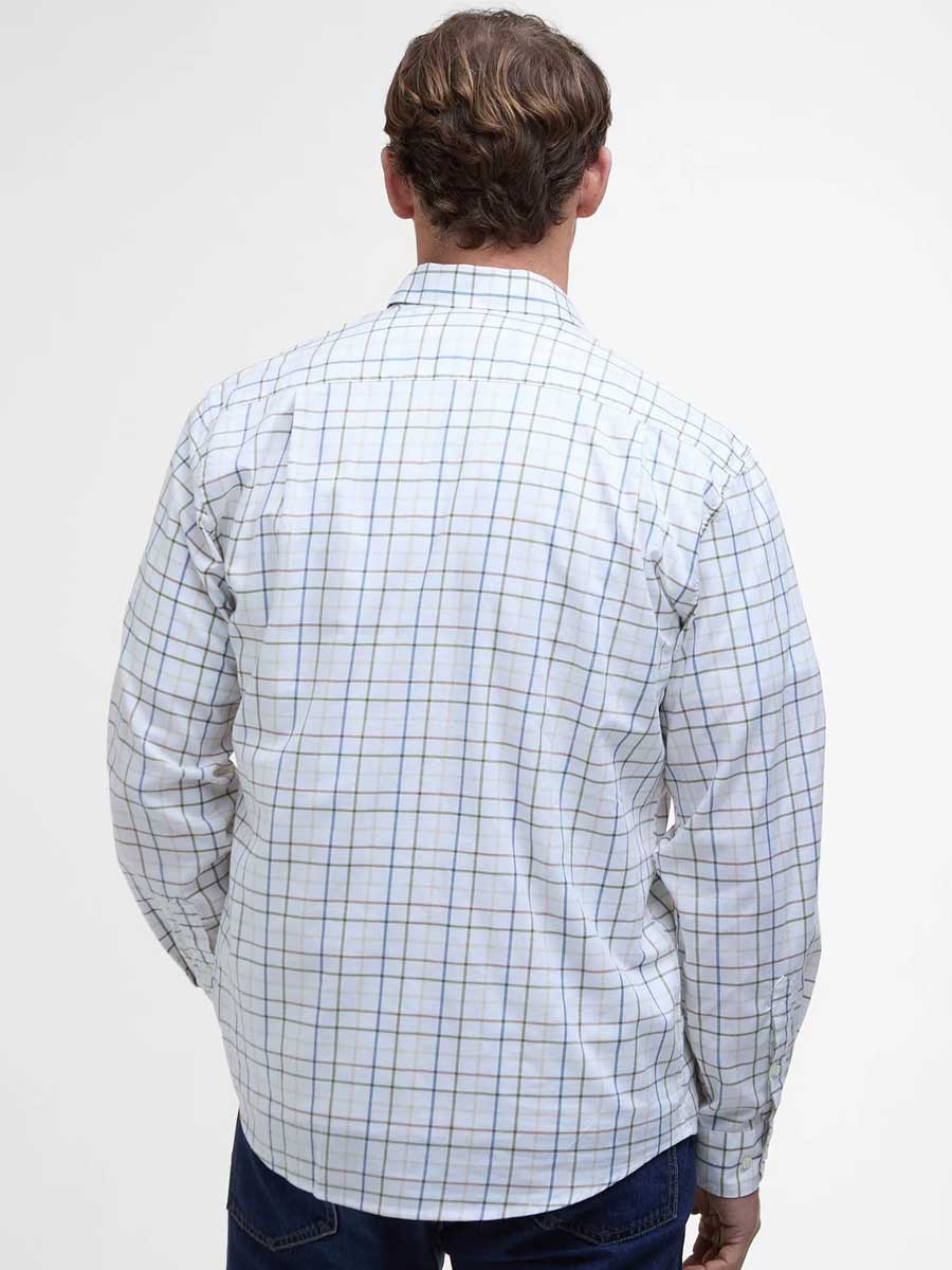 BARBOUR Caswell Tattersall Regular Long-Sleeved Shirt - Mens - Pine Green - Image 4