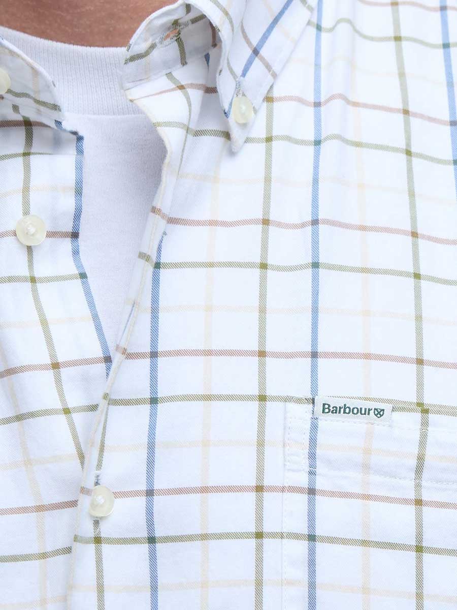 BARBOUR Caswell Tattersall Regular Long-Sleeved Shirt - Mens - Pine Green - Image 6