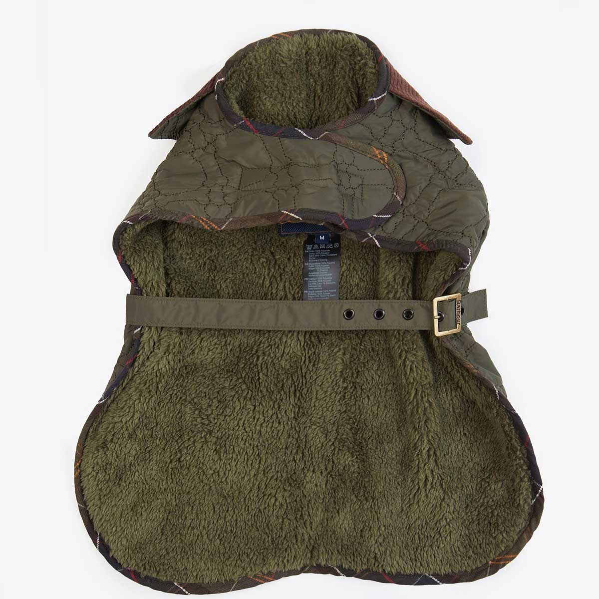 BARBOUR Dog Bone Quilted Dog Coat - Olive - Image 2