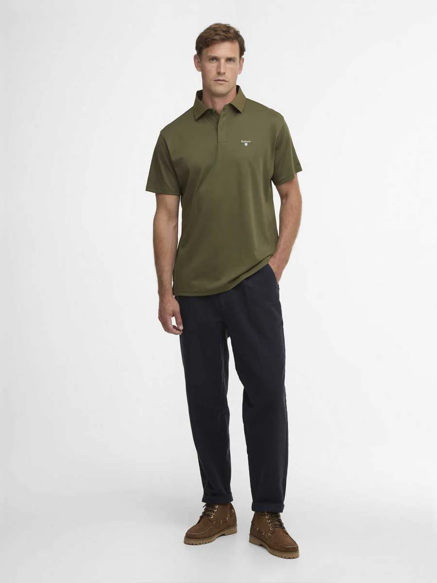 BARBOUR Haswell Regular Fit Polo Shirt - Mens - Mid Olive - Image 2
