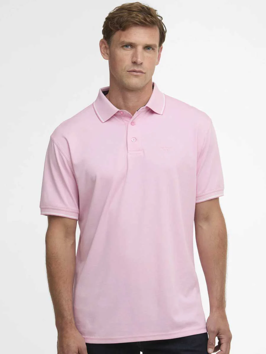 BARBOUR Heydon Short-Sleeved Polo Shirt - Men's - Pink