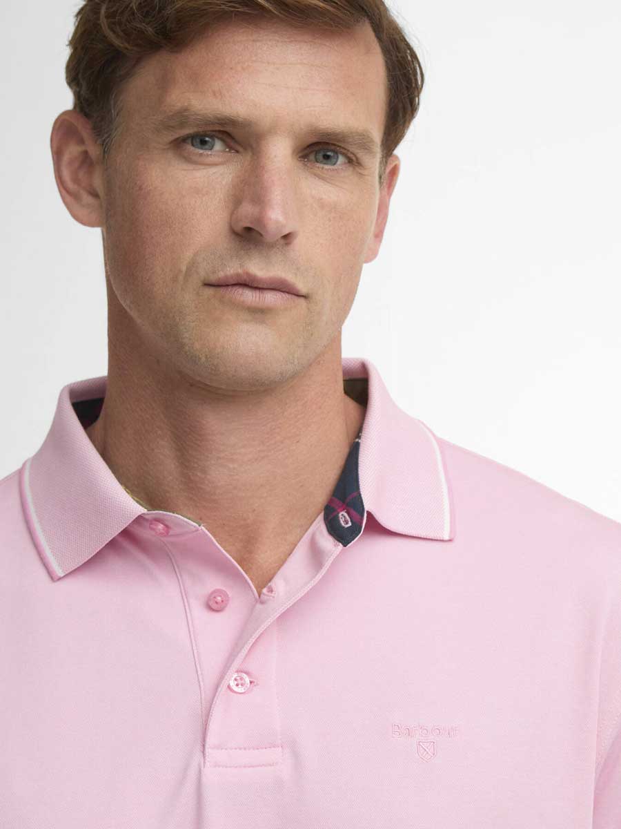 BARBOUR Heydon Short-Sleeved Polo Shirt - Men's - Pink - Image 2