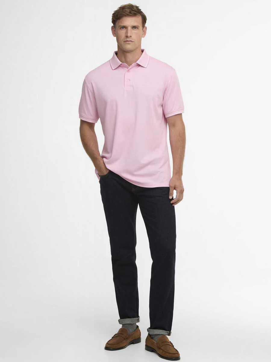 BARBOUR Heydon Short-Sleeved Polo Shirt - Men's - Pink - Image 3