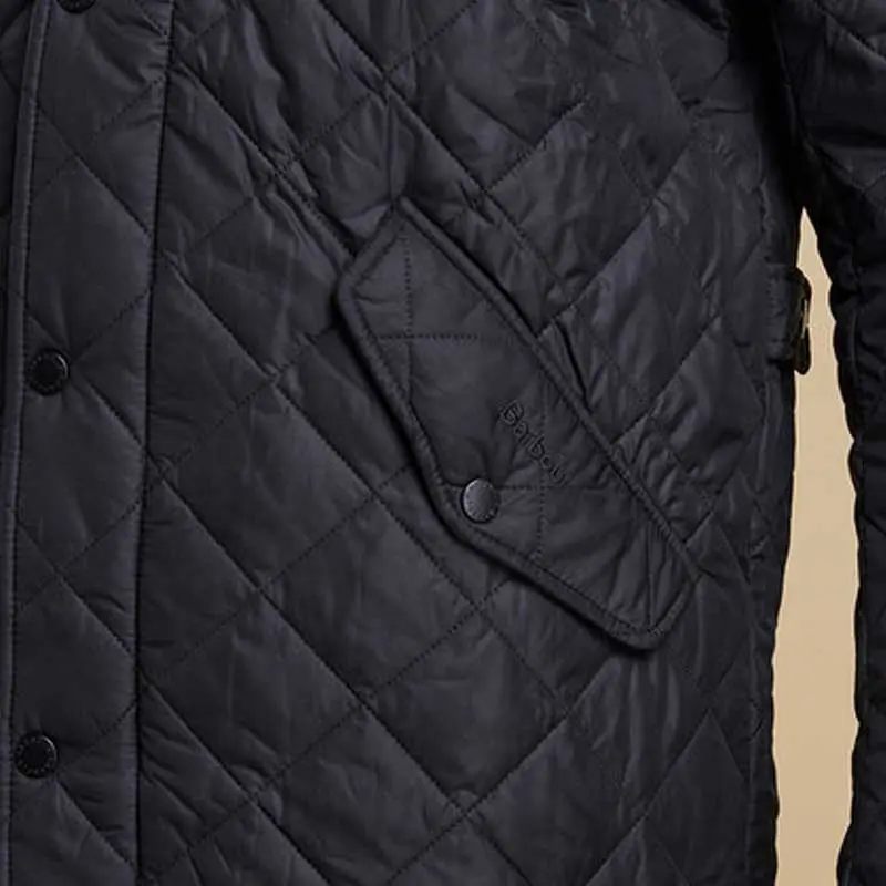 BARBOUR Chelsea Sportsquilt Jacket - Mens - Black - Image 7