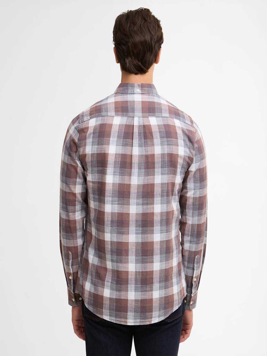 BARBOUR Men's Hillroad Tailored Long-Sleeved Shirt - Peppercorn - Image 3