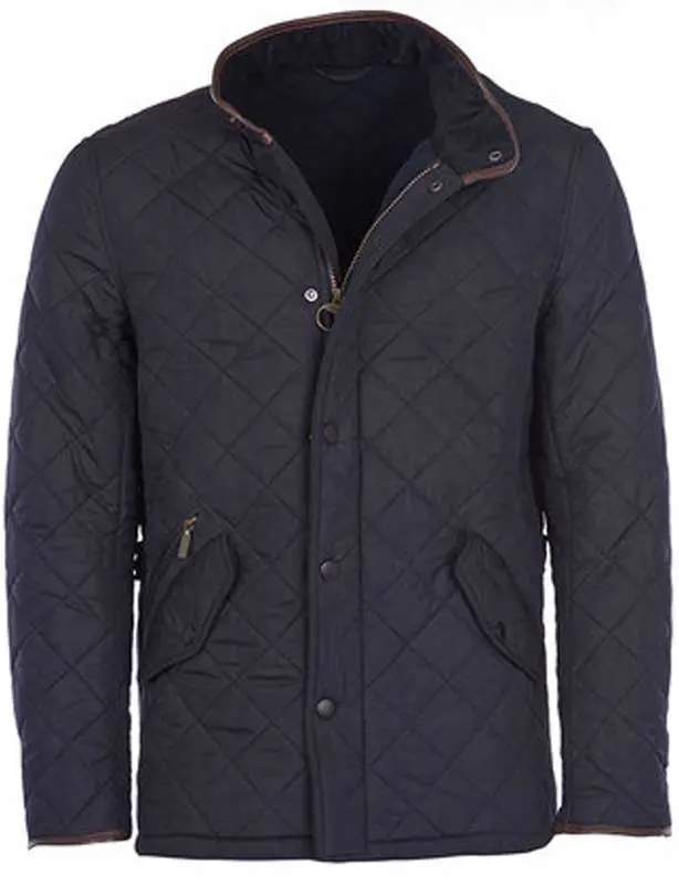 BARBOUR Powell Quilted Jacket with Fleece Lining - Mens - Navy - Image 2