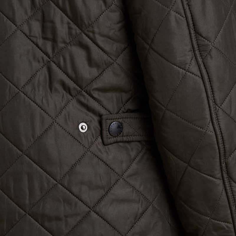 BARBOUR Powell Quilted Jacket with Fleece Lining - Mens - Olive - Image 3