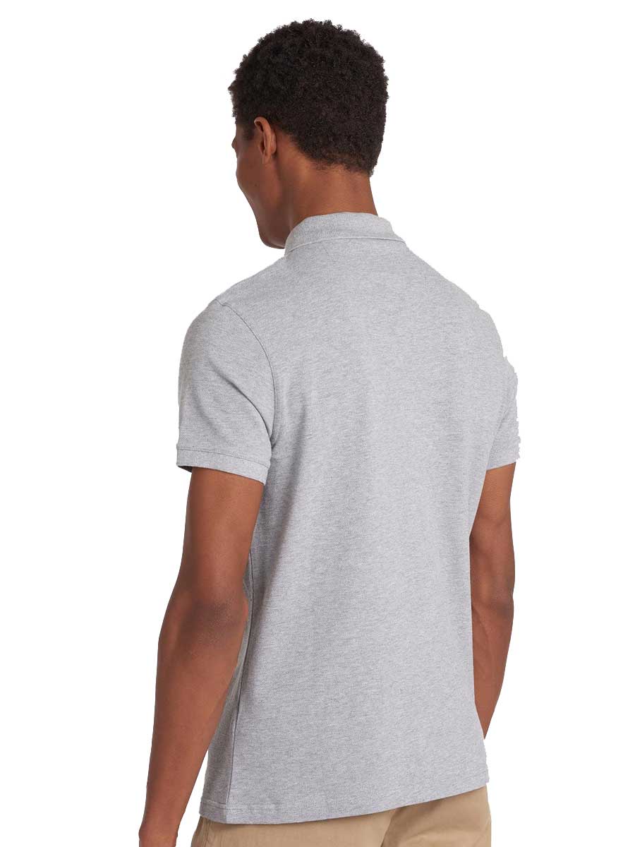 BARBOUR Sports Polo Shirt - Men's - Grey Marl - Image 4