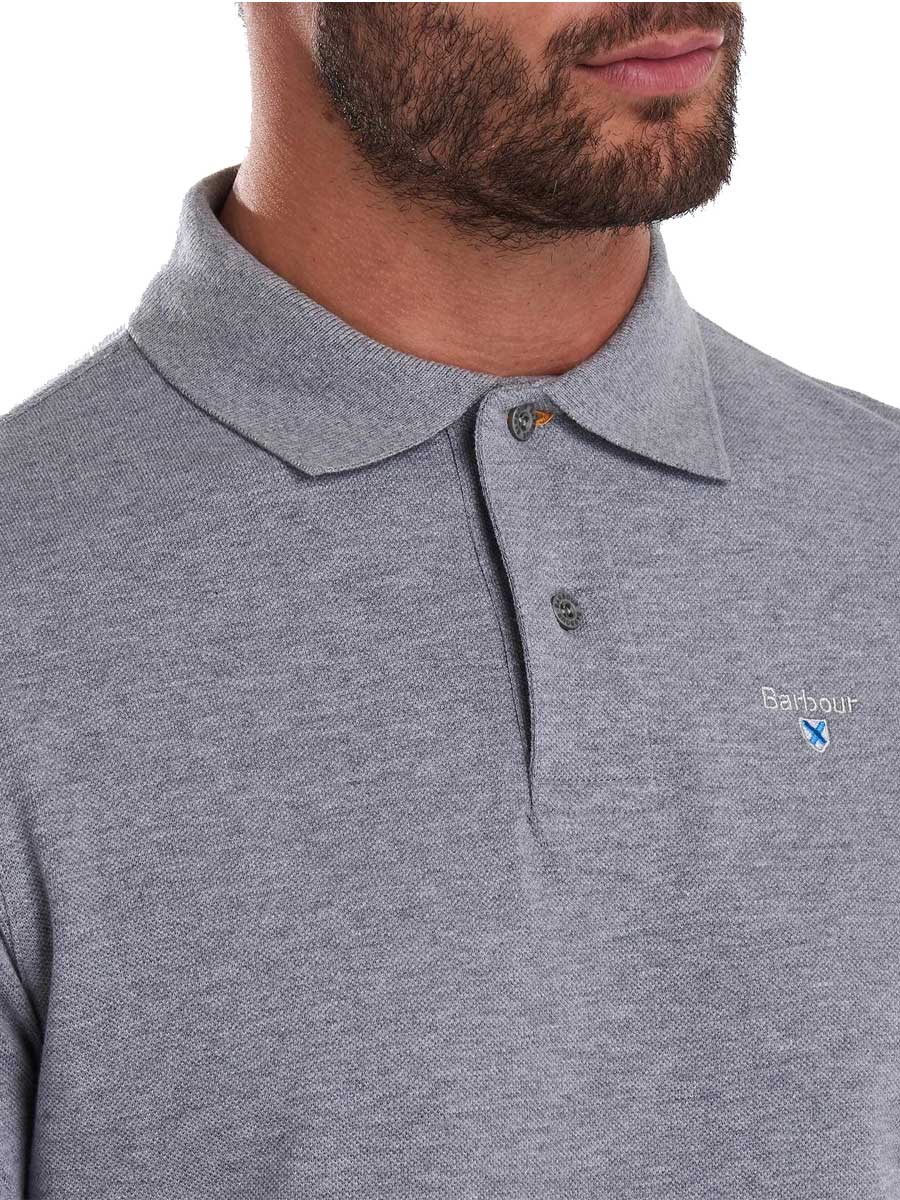 BARBOUR Sports Polo Shirt - Men's - Grey Marl - Image 7
