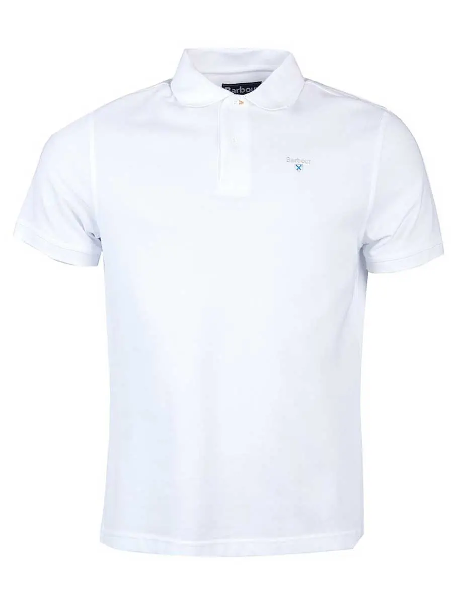 BARBOUR Sports Polo Shirt - Mens - White
