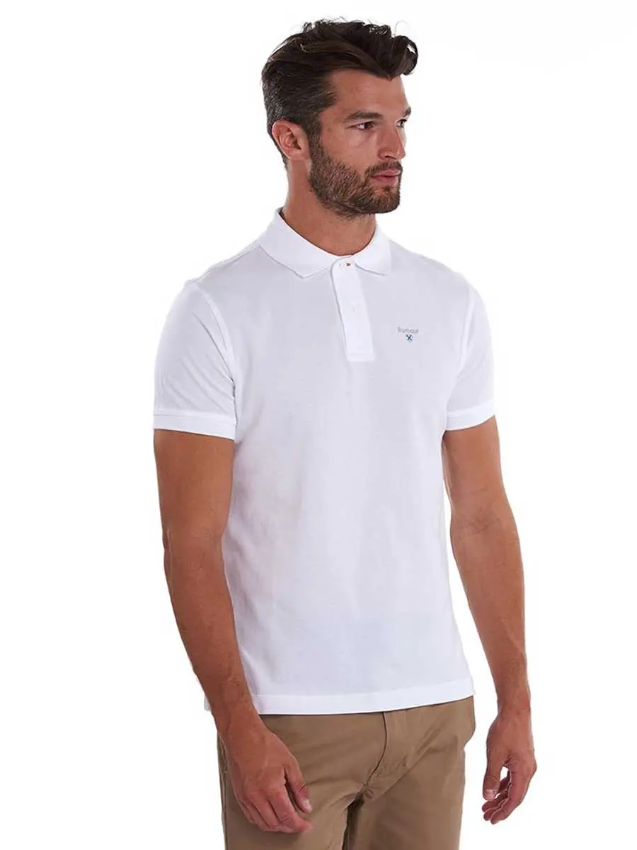 BARBOUR Sports Polo Shirt - Mens - White - Image 3