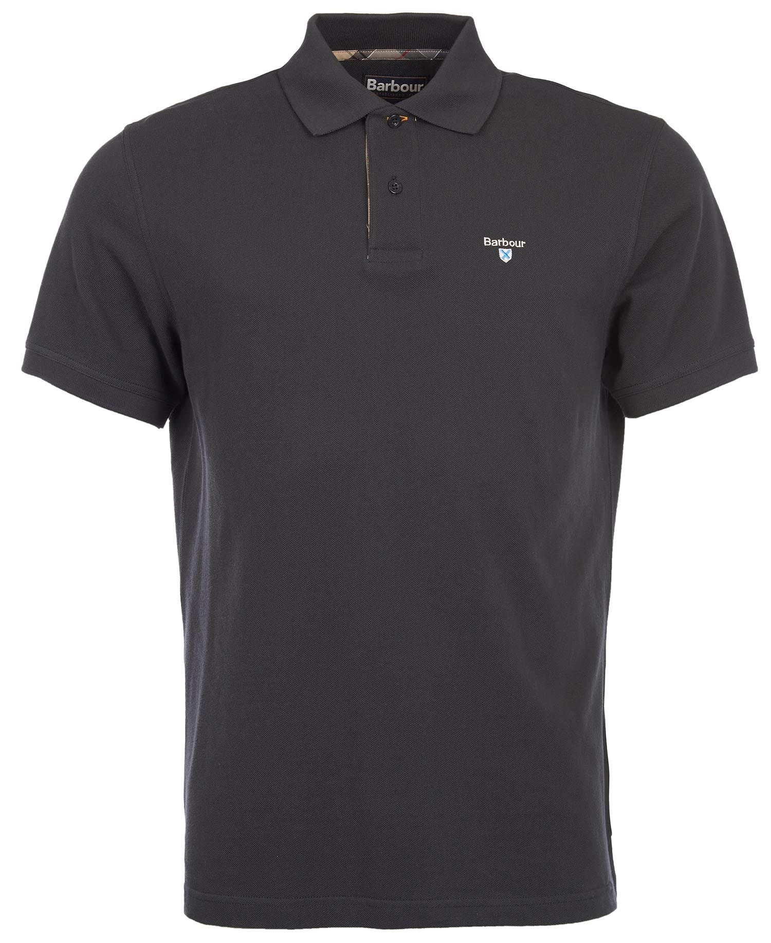 BARBOUR Tartan Pique Polo Shirt - Men's - Navy/Dress - Image 2