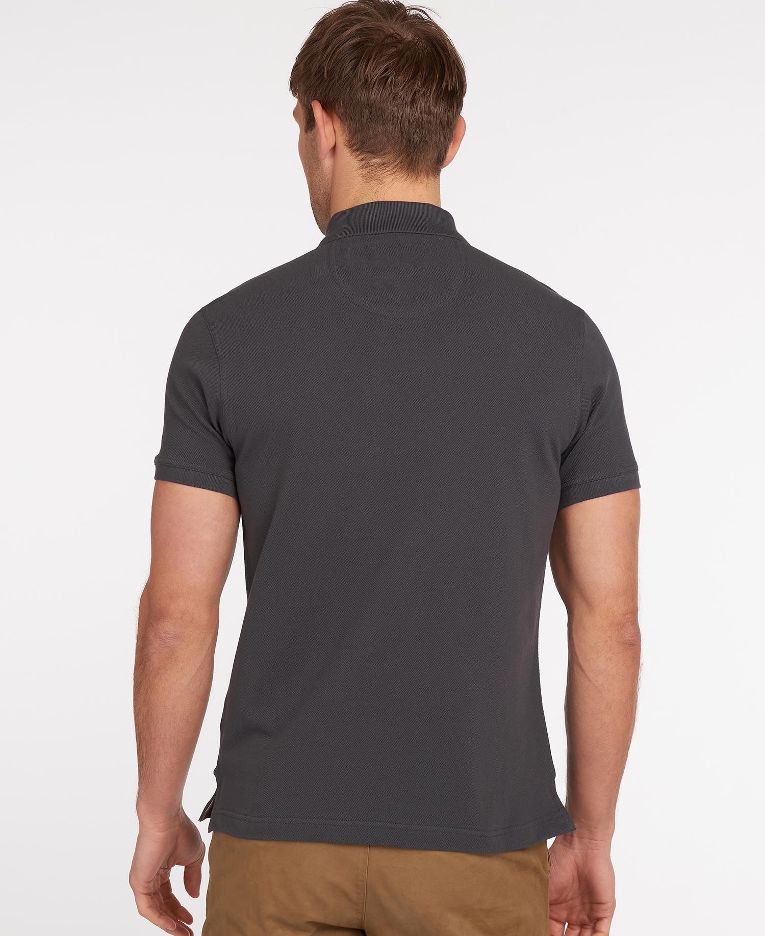 BARBOUR Tartan Pique Polo Shirt - Men's - Navy/Dress - Image 3