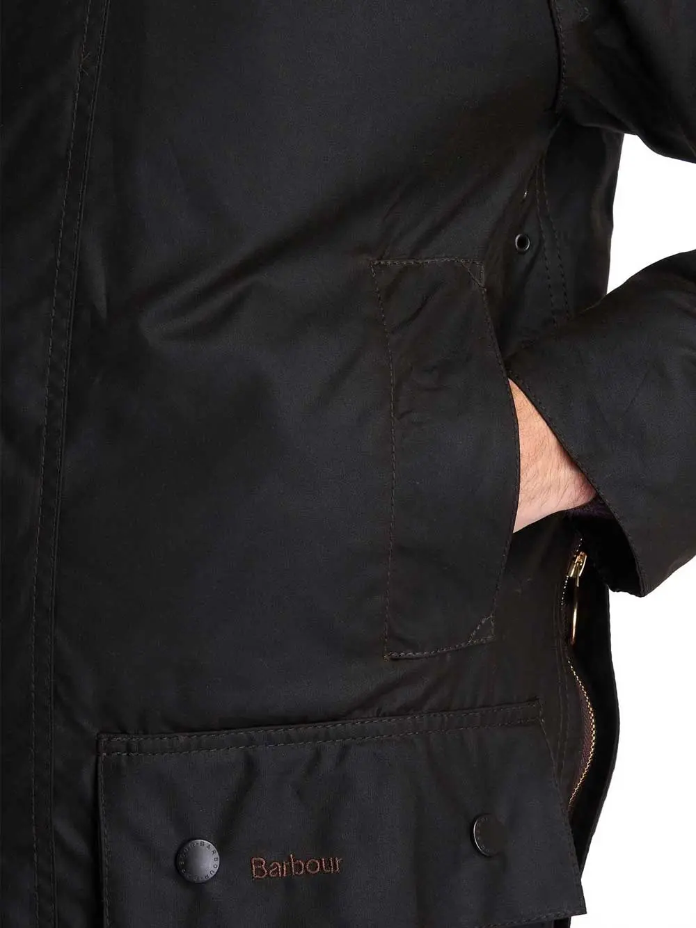 BARBOUR Classic Beaufort Wax Jacket - Mens - Olive - Image 3