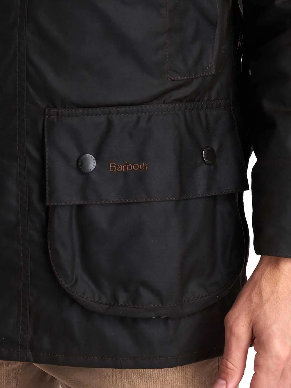 BARBOUR Classic Beaufort Wax Jacket - Mens - Olive - Image 4