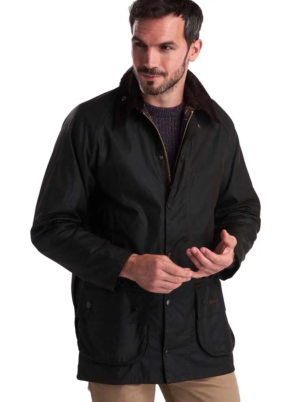 BARBOUR Classic Beaufort Wax Jacket - Mens - Olive - Image 7