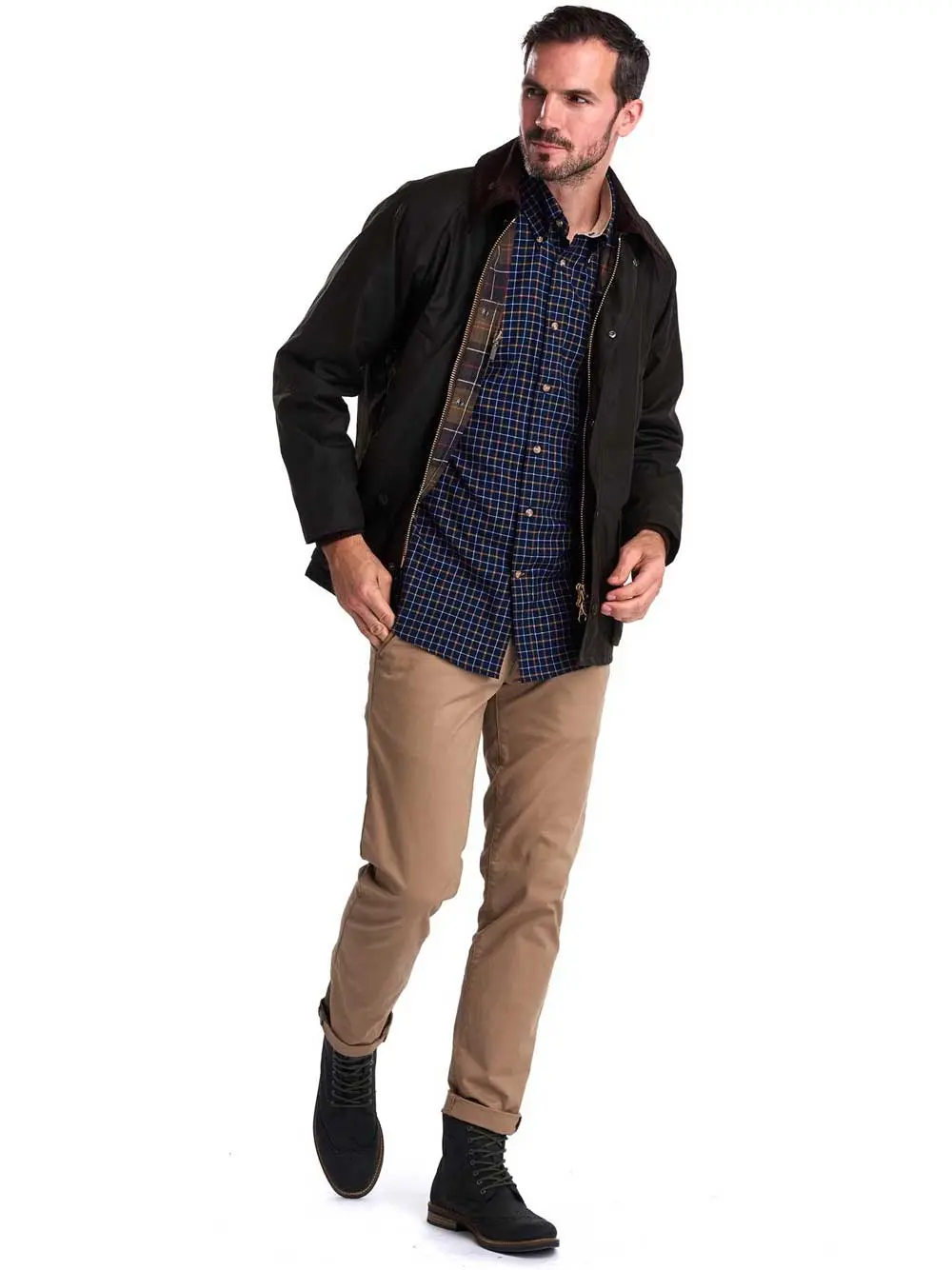 BARBOUR Classic Bedale Wax Jacket - Mens - Olive - Image 3