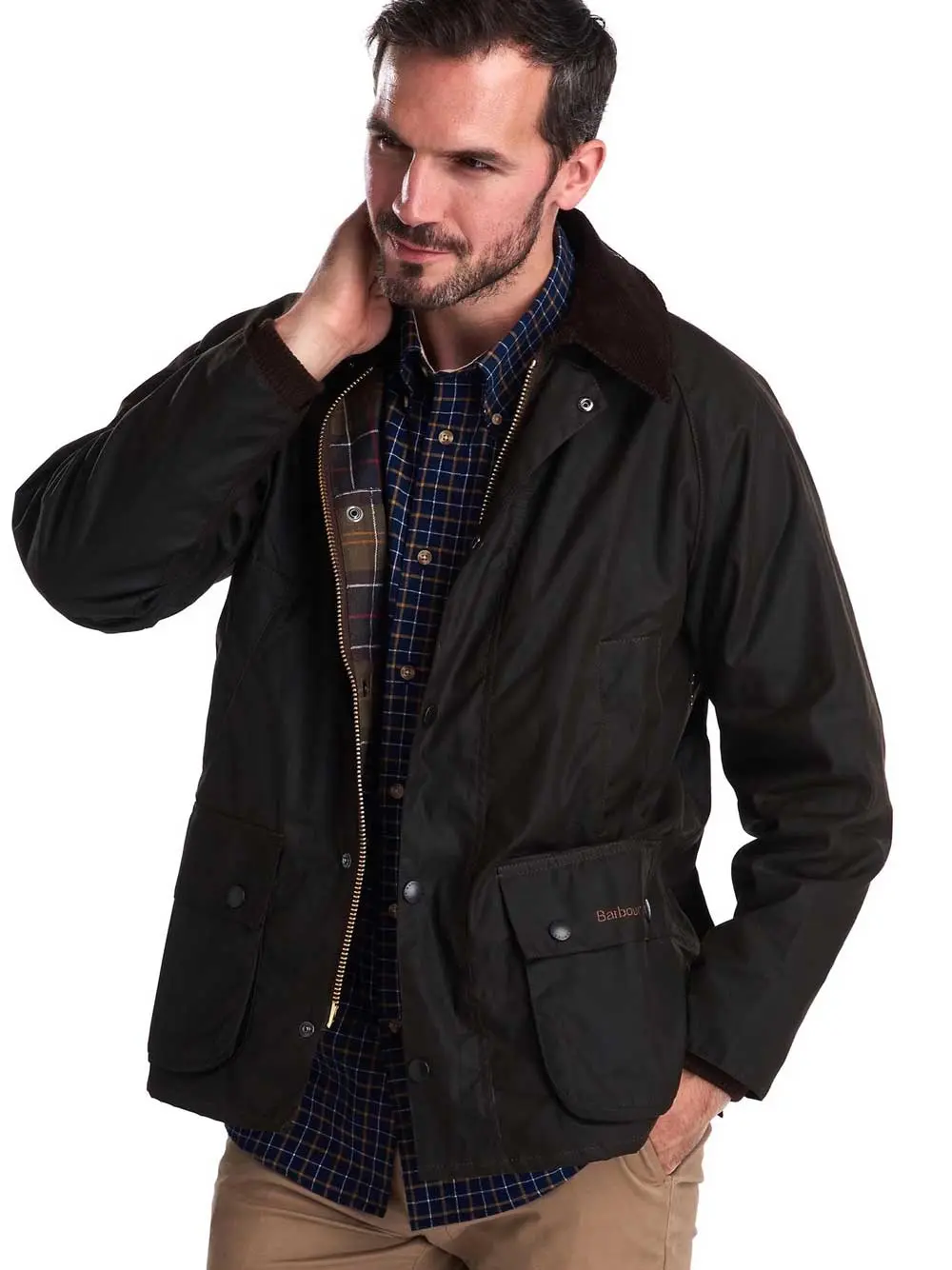 BARBOUR Classic Bedale Wax Jacket - Mens - Olive - Image 4