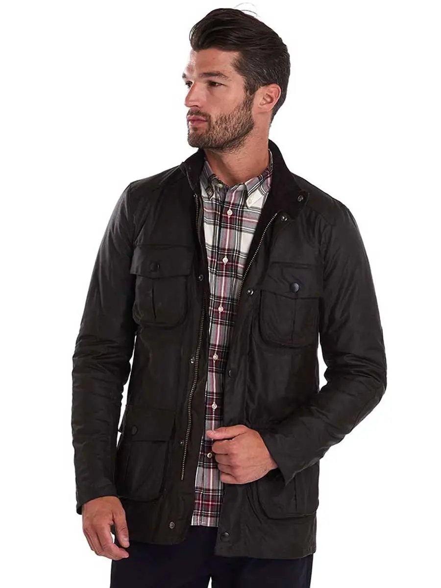 BARBOUR Corbridge Wax Jacket - Mens - Olive - Image 2