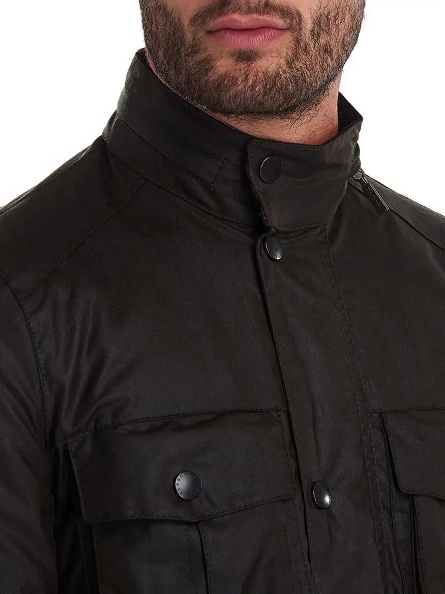 BARBOUR Corbridge Wax Jacket - Mens - Olive - Image 3