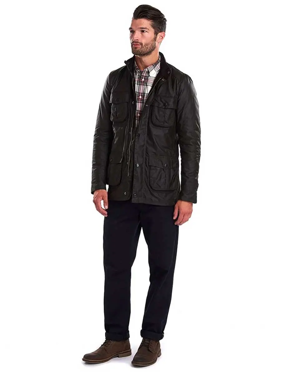 BARBOUR Corbridge Wax Jacket - Mens - Olive - Image 7