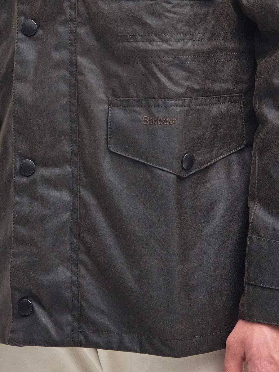 BARBOUR Sapper Wax Jacket - Mens - Olive - Image 7