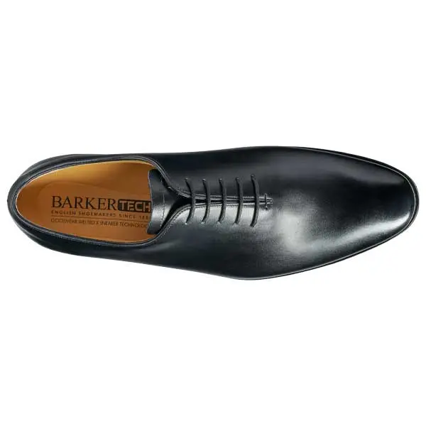BARKER Armstrong Shoes - Mens Whole Cut Oxford - Black Calf - Image 4