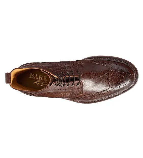 BARKER Calder Boots - Mens - Dark Brown Grain - Image 3