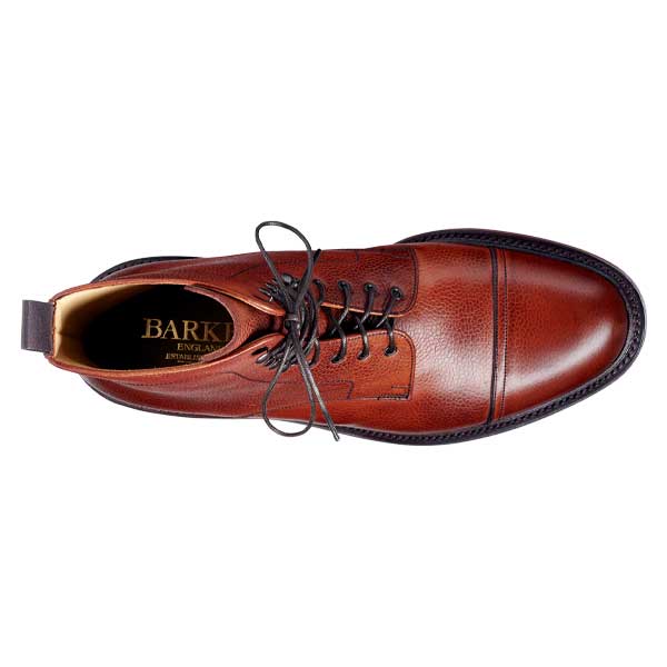 BARKER Donegal Boots - Mens Toe Cap - Antique Rosewood Calf - Image 3