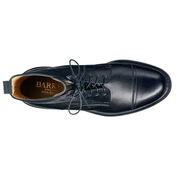 BARKER Donegal Boots - Mens Toe Cap - Black Calf - Image 4