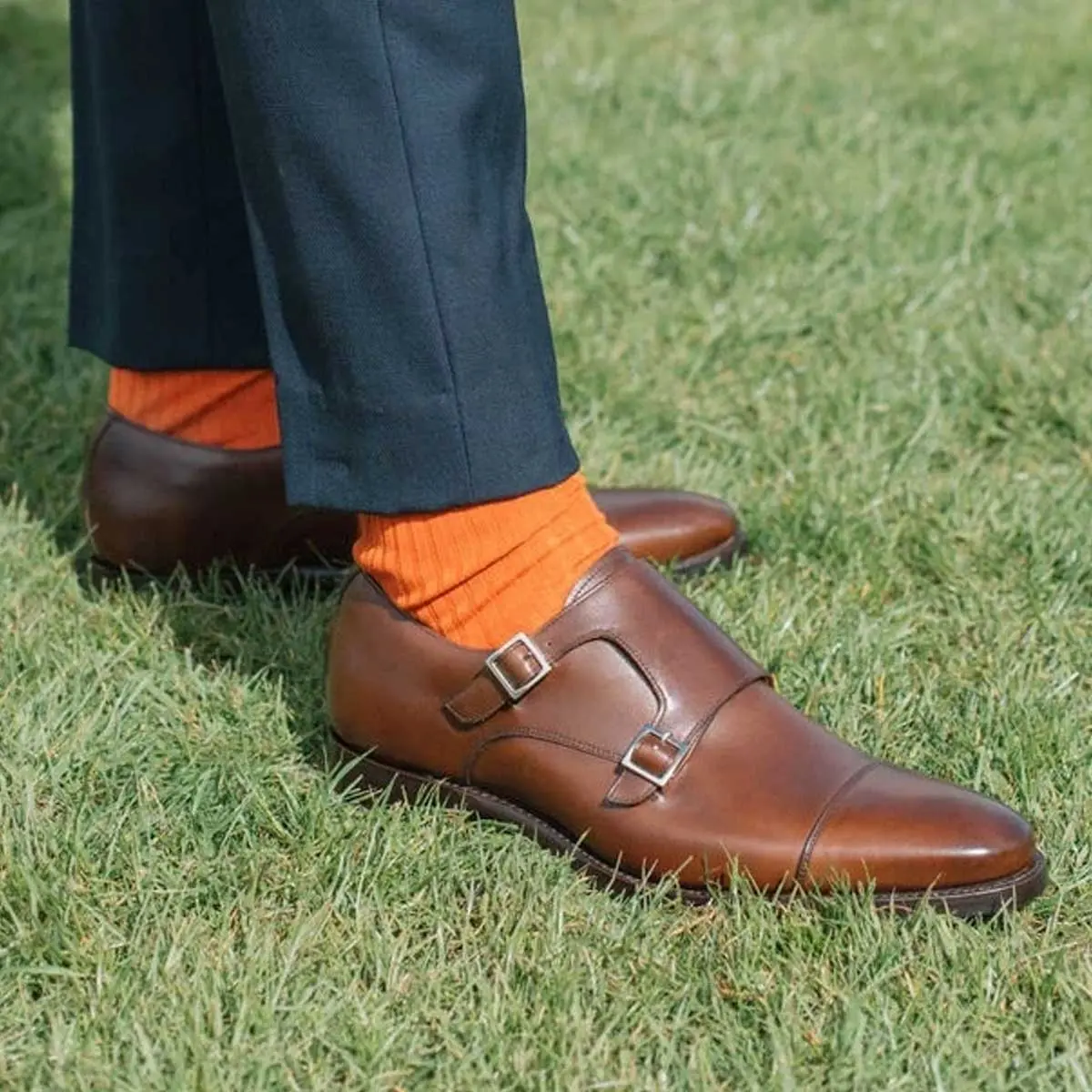 BARKER Edison Shoes - Mens Monk Strap - Dark Walnut Calf - Image 2