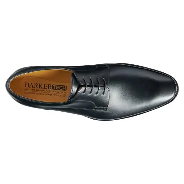BARKER Ellon Shoes - Mens Derby Shoes - Black Calf - Image 3