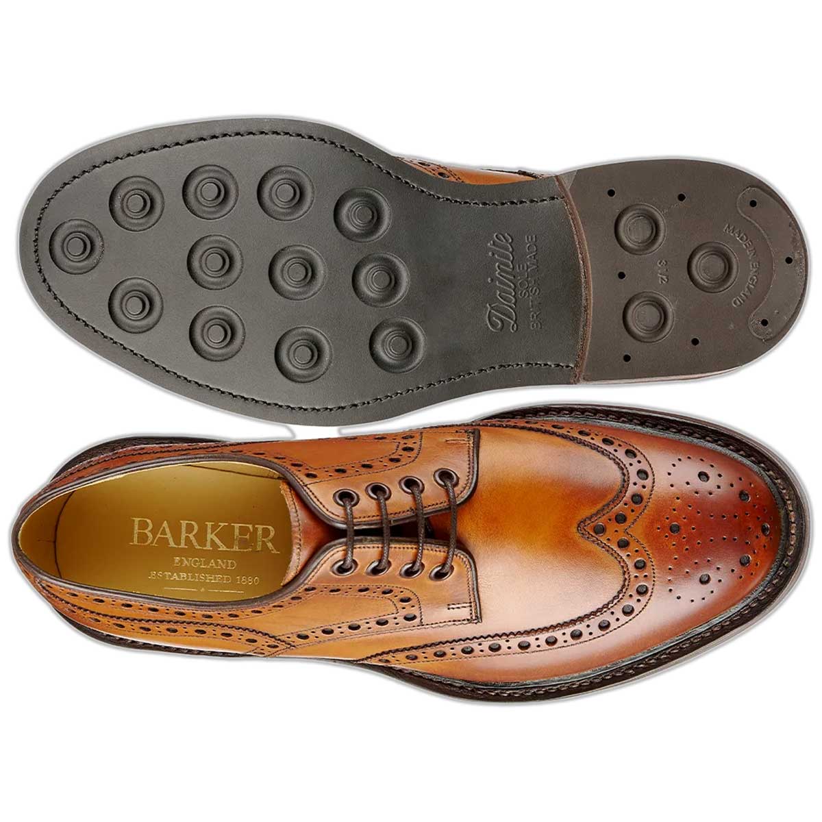BARKER Kendall Shoes - Mens Brogues - Cedar Calf - Image 4