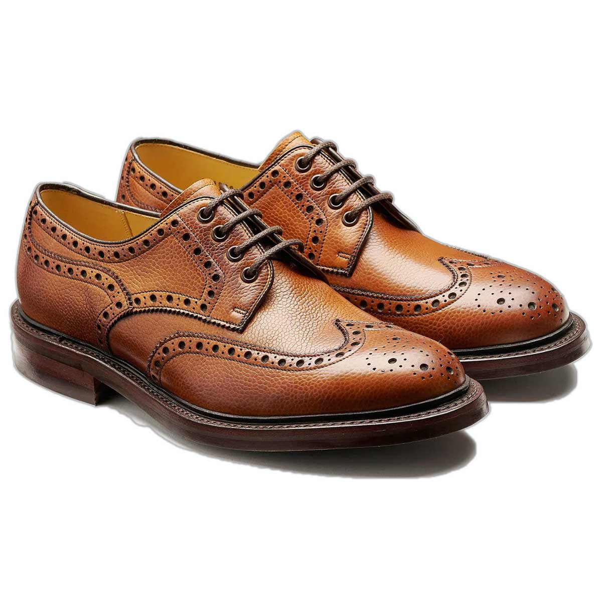 BARKER Kendall Shoes - Mens Brogues - Cedar Grain - Image 2