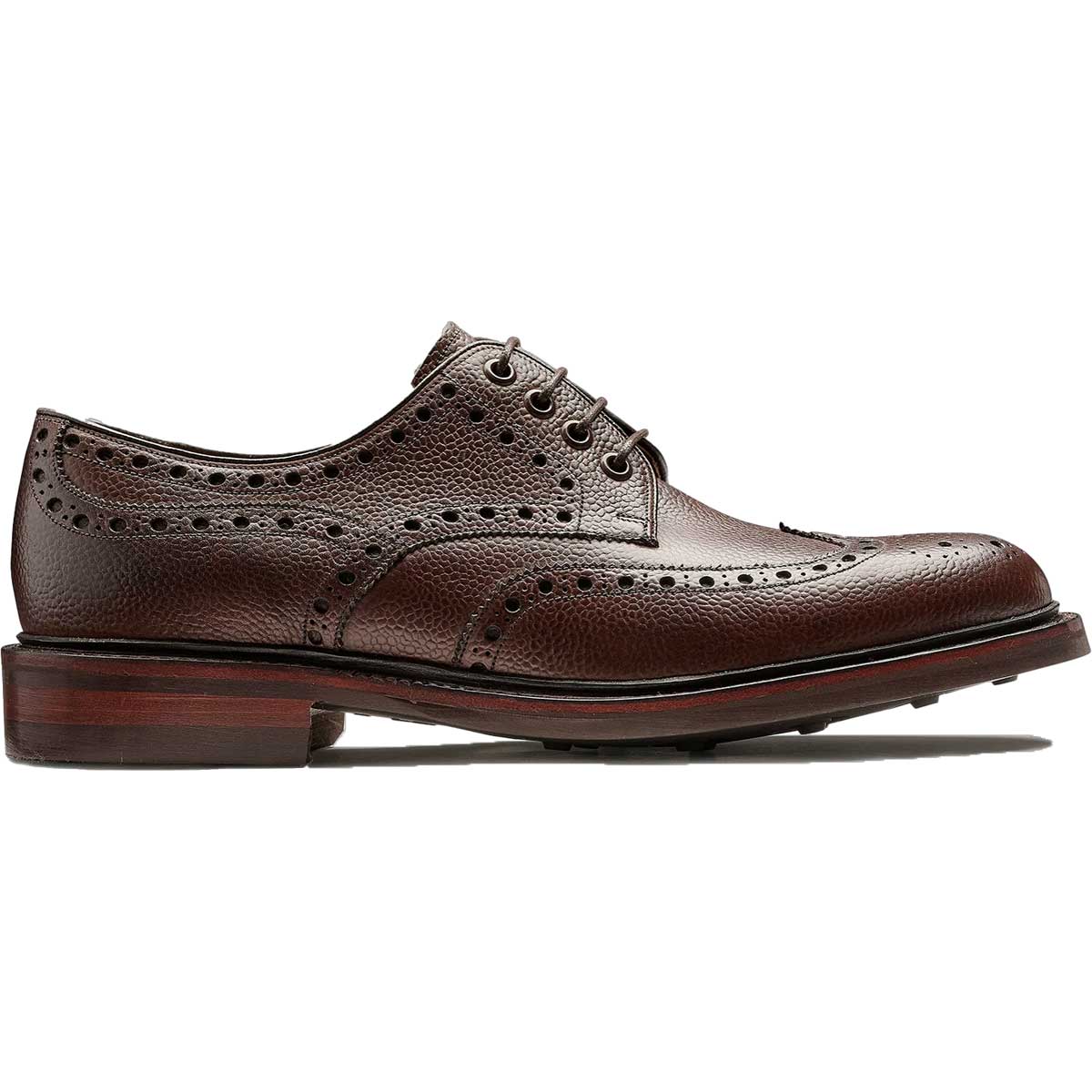 BARKER Kendall Shoes - Mens Brogues - Chocolate Grain - Image 3