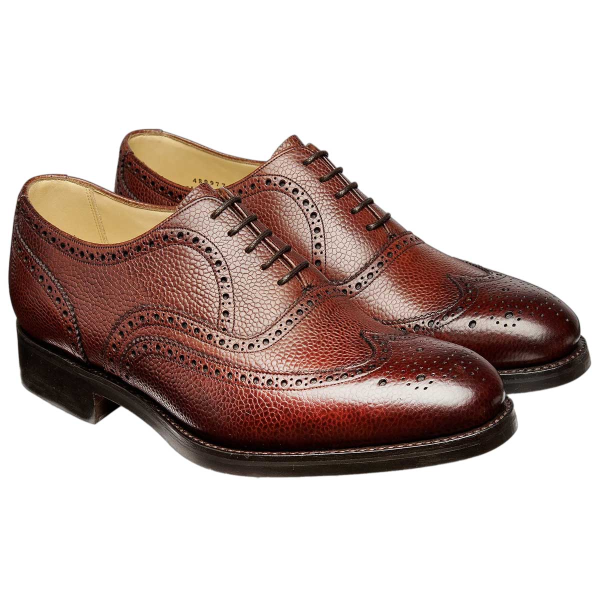 BARKER Malton II Shoes - Mens Brogue - Cherry Grain - Image 2