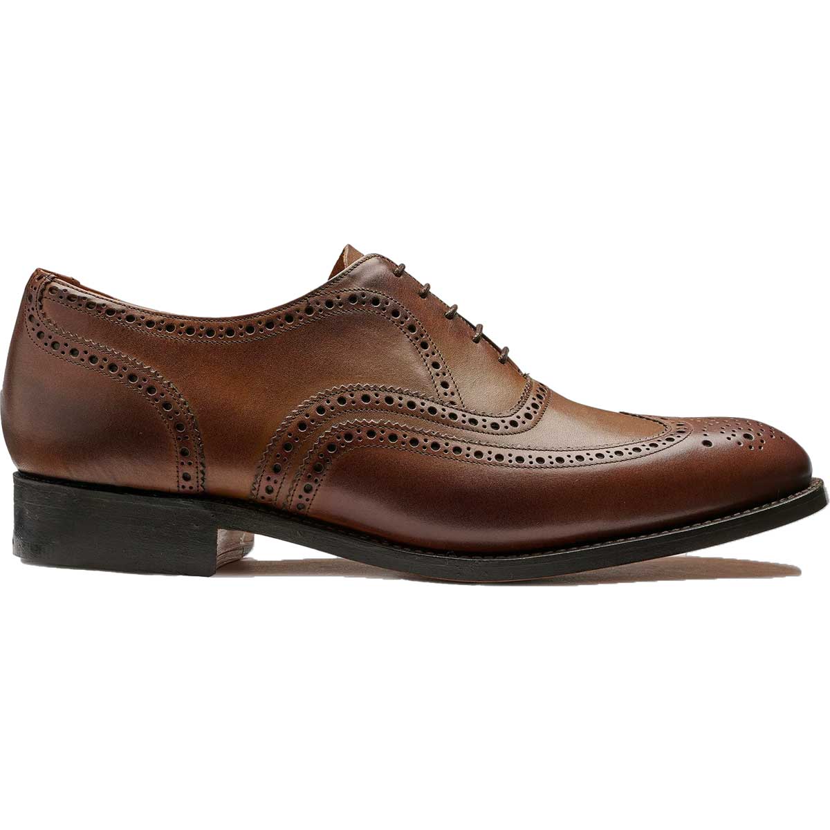 BARKER Malton Shoes - Mens Oxford Brogue - Brown Calf - Image 3