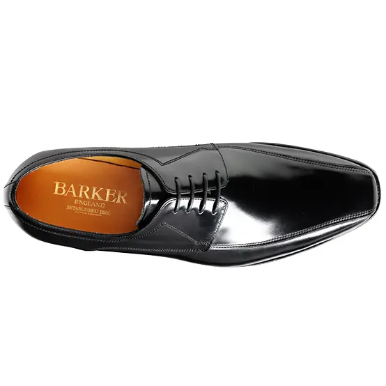 BARKER Newbury Shoes - Mens Derby Style - Black Hi-Shine - Image 4
