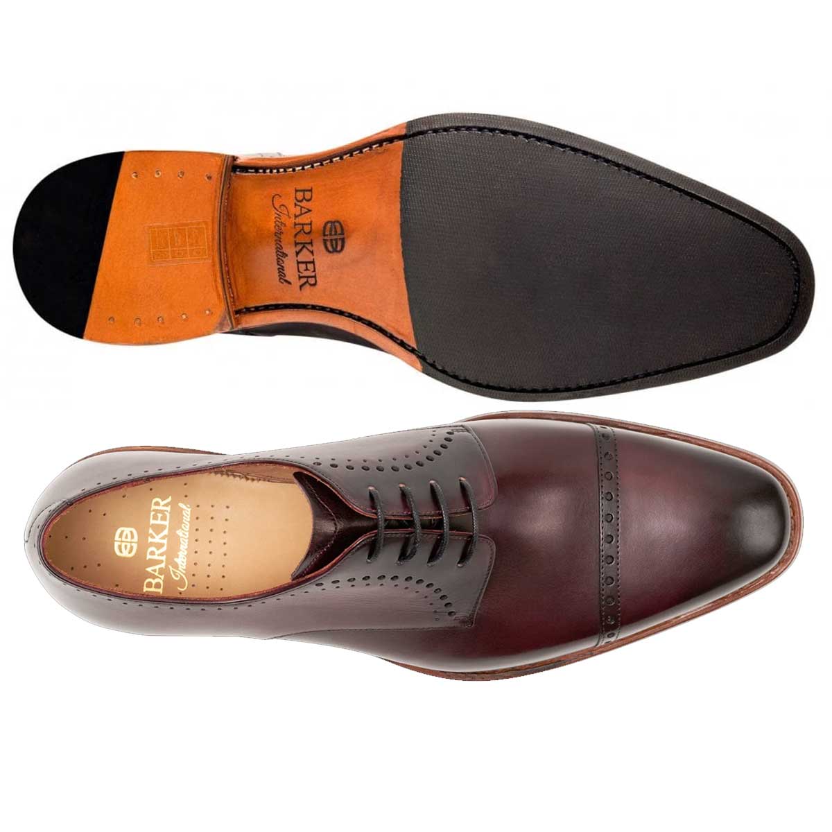 BARKER Noah Shoes - Mens - Burgundy Hand Patina - Image 2