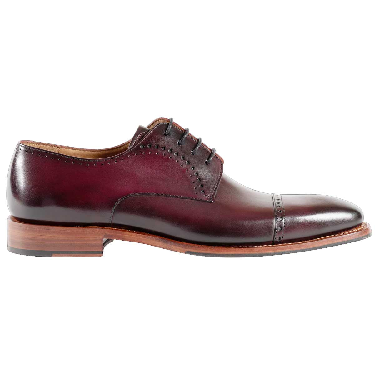 BARKER Noah Shoes - Mens - Burgundy Hand Patina - Image 3