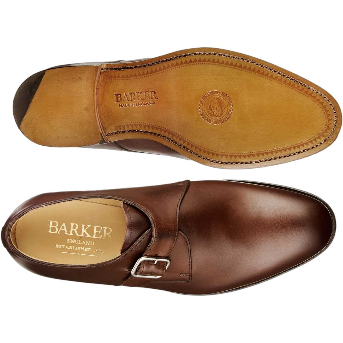 BARKER Northcote Single Monk Strap Shoes - Mens - Ebony Calf - Image 4