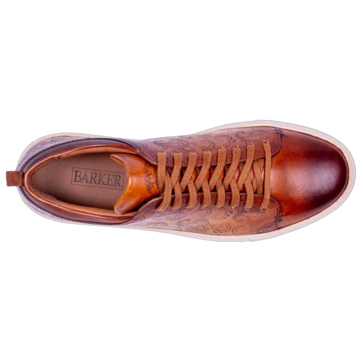BARKER Paisley Sneakers - Mens - Cedar Hand Painted - Image 3