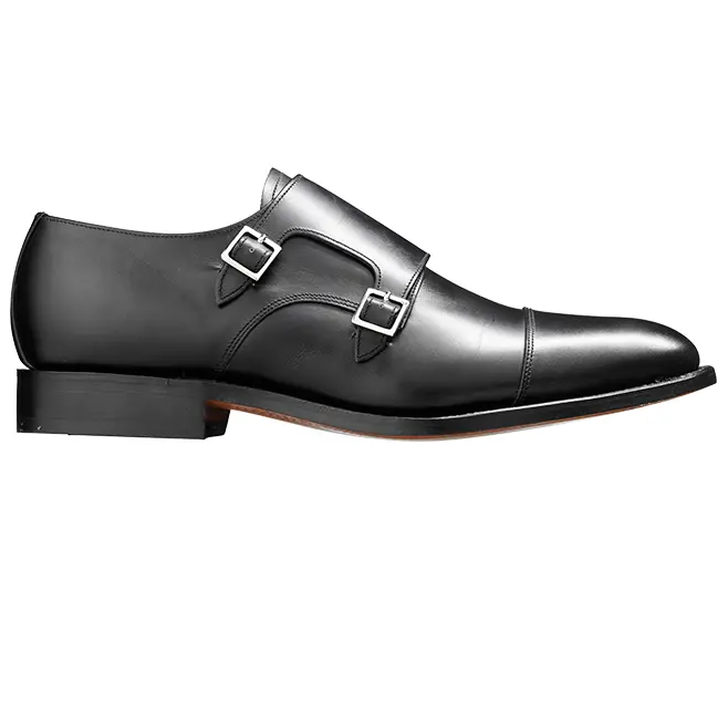 BARKER Tunstall Shoes - Mens Double Monk Strap - Black - Image 3