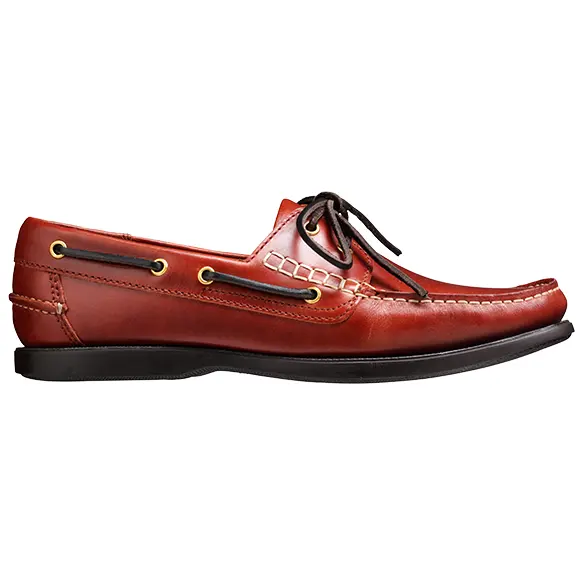 BARKER Wallis Deck Shoes - Mens - Brown Oiled Calf - Image 4