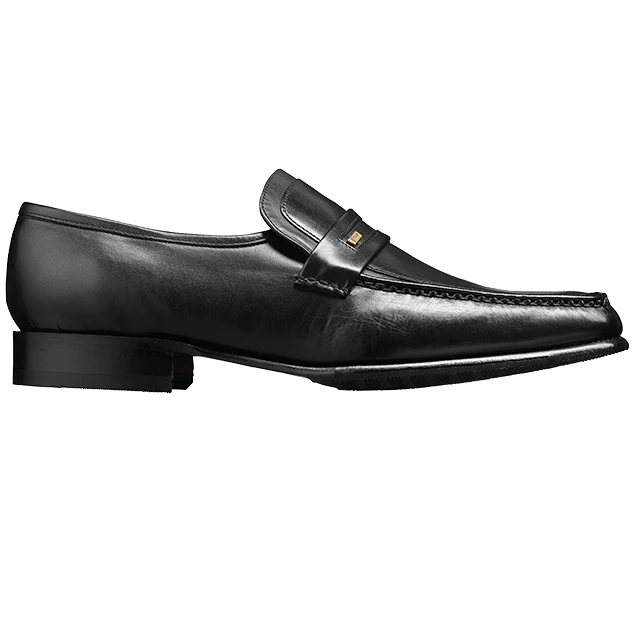 BARKER Wesley Shoes - Mens Moccasins - Black Calf - Image 4