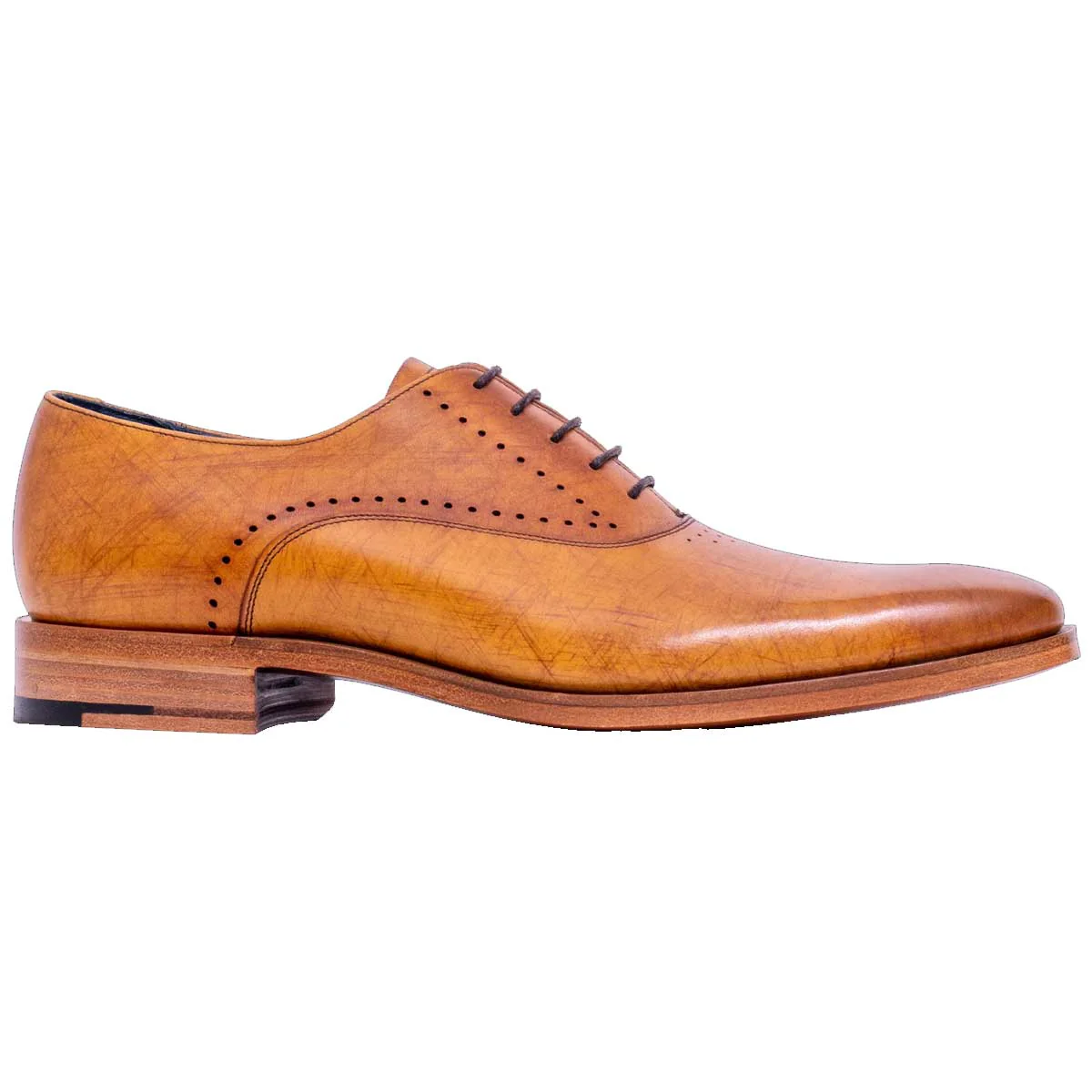 BARKER Witney Shoes - Mens - Cedar Calf Hatch Effect - Image 2