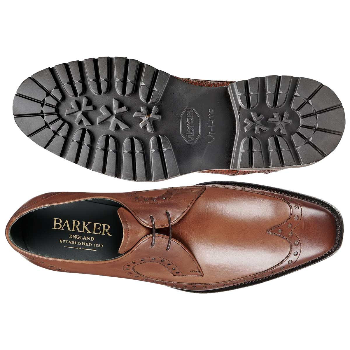 BARKER Woody Shoes - Mens Brogues - Expresso Calf - Image 4