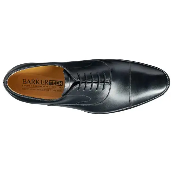 BARKER Wright Shoes - Mens Oxford Style - Black Calf - Image 3